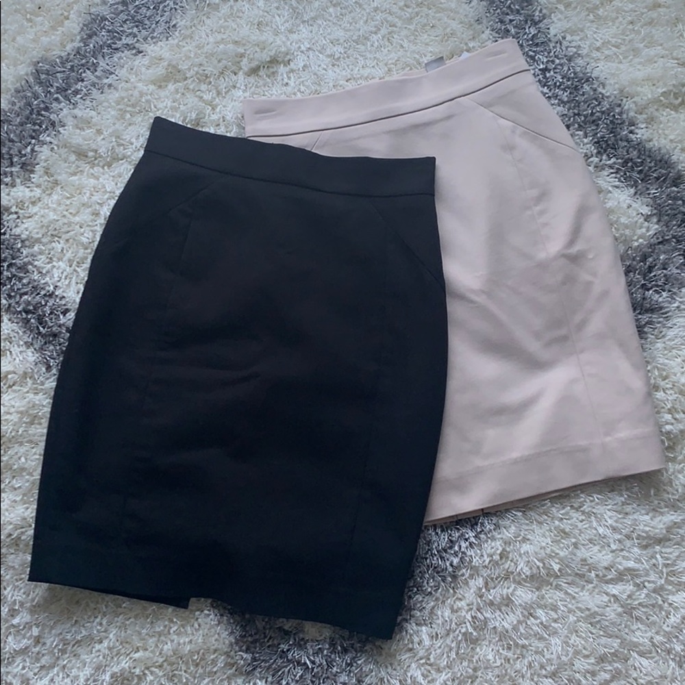 2 for $20! H&M Work Skirts Size 4, Black and Beige